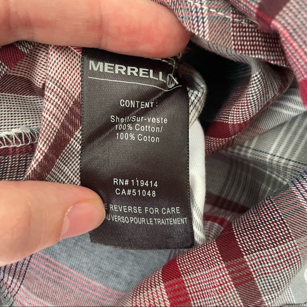 Merrell plaid button down - Picture 7 of 8